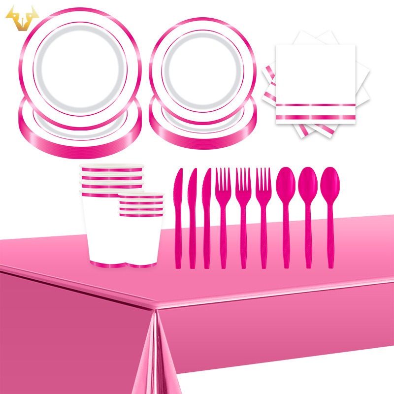 Amazon Hot Pink Tissue Paper Cups Paper Plates Barbie Doll Dark Pink Tablecloth Disposable Party Supplies Amazon Hot Pink Tissue Paper Cups Paper Plates Barbie Doll Dark Pink Tablecloth Disposable Party Supplies
