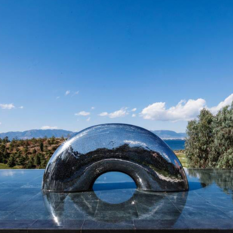 Stainless steel waterscape custom metal hollow luminous creative outdoor sculpture Hotel square real estate decorative ornaments