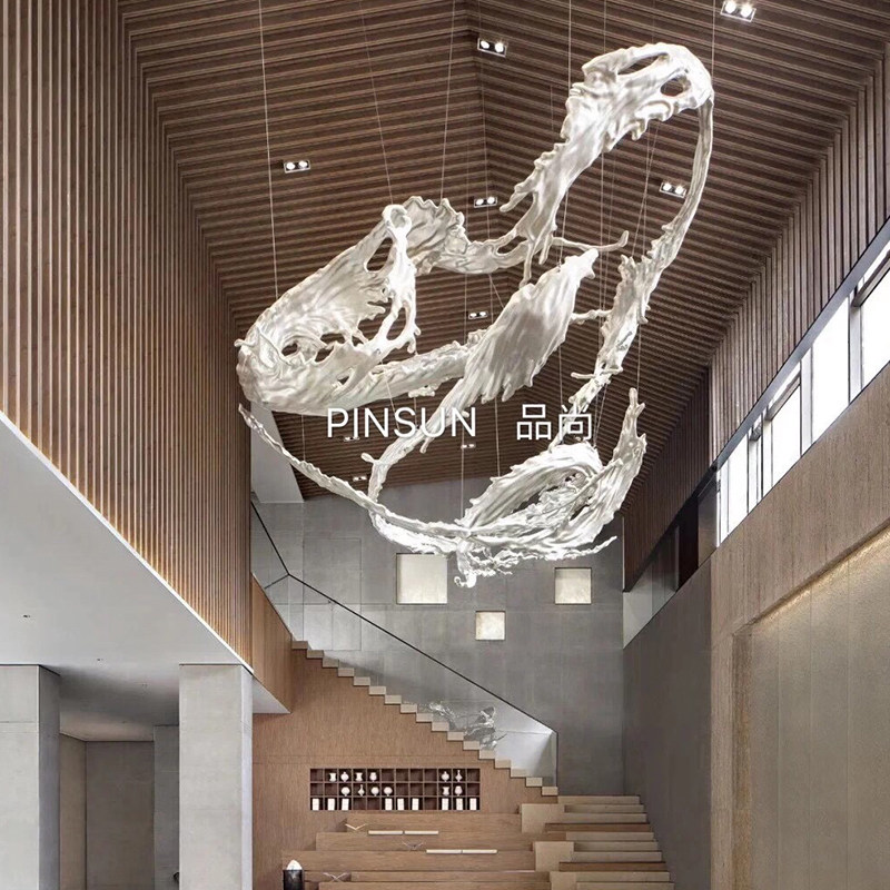 Large engineering GRP Art Water Flower floating with sales floor Sand Tray Hotel Clubhouse Smallpox Aerial Pendant Tailor-Taobao