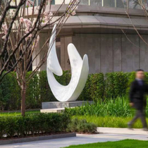 Large-scale floor glass fiber reinforced plastic sculpture garden landscape courtyard square creative new Chinese rockery ornaments soft decorations