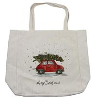  Ambesonne Christmas Shopping Bag Red Retro Style C