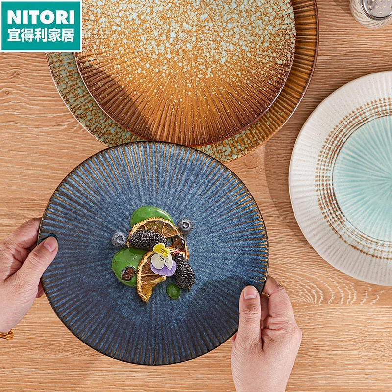 Japanese Imported Yideli Plates, High-End Household Ceramic Steak Dinnerware Set, Japanese-Style Tableware with Underglaze Japanese Imported Yideli Plates, High-End Household Ceramic Steak Dinnerware Set, Japanese-Style Tableware with Underglaze