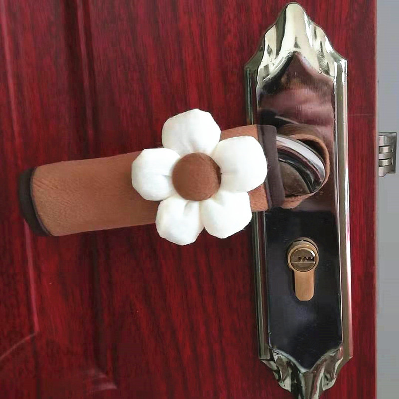 Room door handle jacket anti-crash pure cotton pull handle protective cover baby anti-touch cushion cartoon protective sleeve antistatic and warm