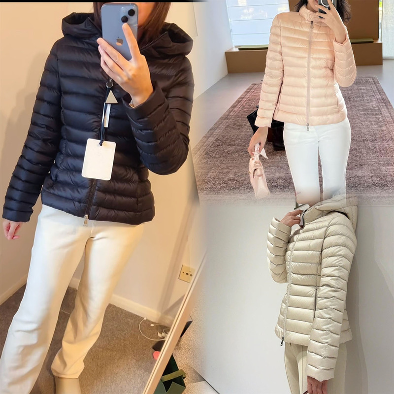 26S Xinmengjia m Goose down Waist-Tightening Ribbed down Jacket Women's Slim Fit Hooded Short Lightweight Matte Warm Coat 26S Xinmengjia m Goose down Waist-Tightening Ribbed down Jacket Women's Slim Fit Hooded Short Lightweight Matte Warm Coat