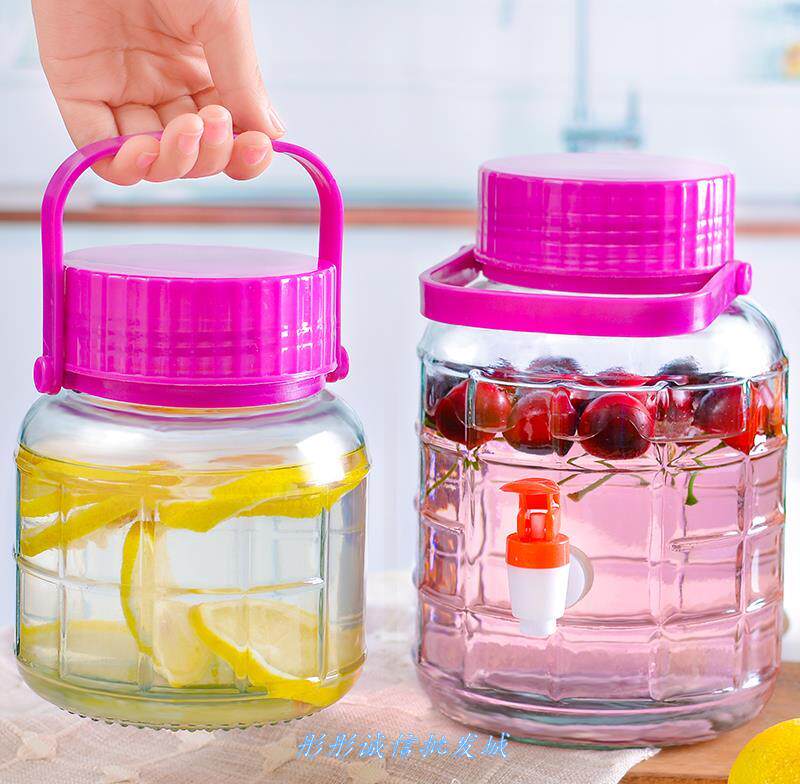 Liquor glass bottle 10kg bubble wine bottle sealed bottle pickle jar 5kg small sealed jar glass jar