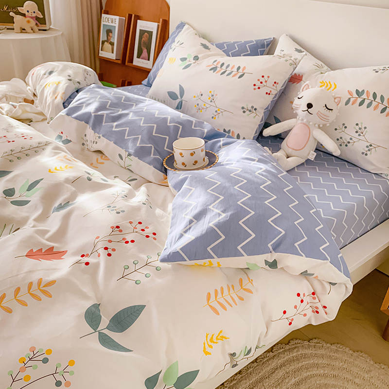 Four Piece Set Four Seasons Universal Light Luxury High-end Atmospheric Luxury Sheets Superior Sense Simple 2021 New Tide Girl