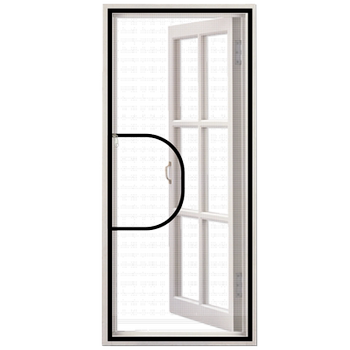 No-punch self-adhesive outward-opening screens for home windows