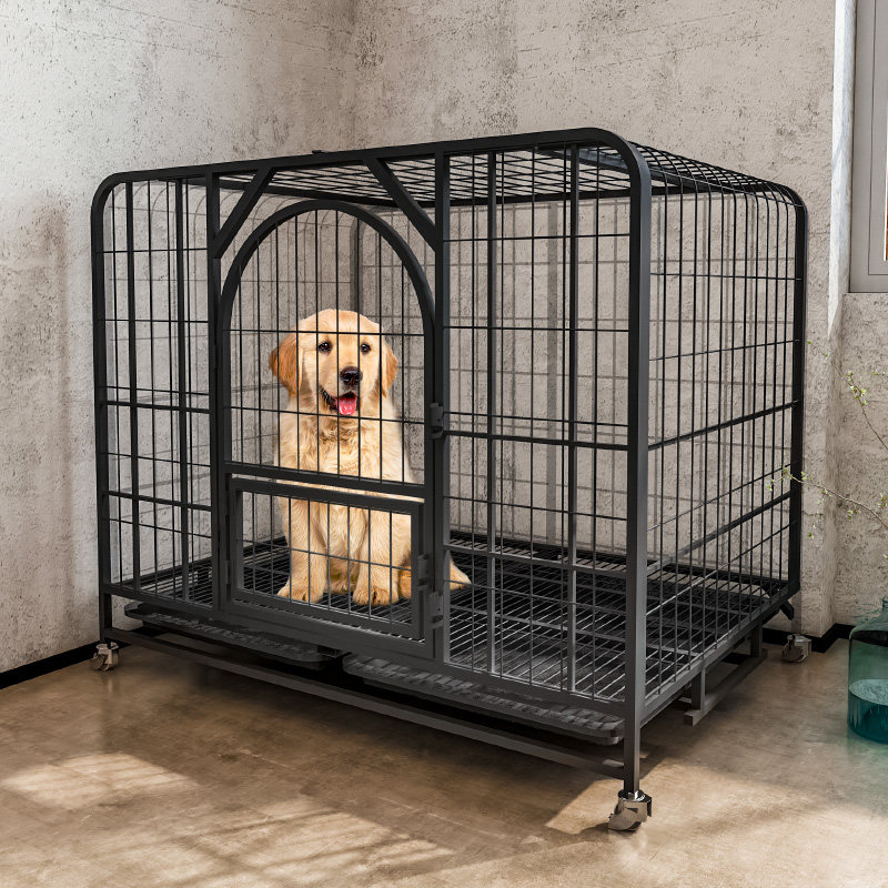 Dog cage large dog medium dog room gold cocky ultra large toilet separated dog dens pet dog fence