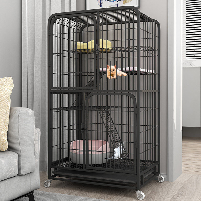 Cat cage villa super free space cat house cat indoor pet with toilet one two-layer cat cage home