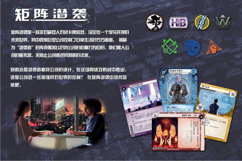 [in Stock] Matrix Raid Card Battle Cyberpunk Simplified Chinese Lcg Netrunner