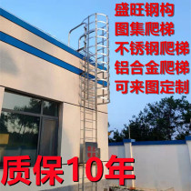 Galvanized steel Climbing Ladder in stainless steel Climbing Ladder Roofing climbing ladder steel pipe straight ladders against wall ladders Climbing Stairs