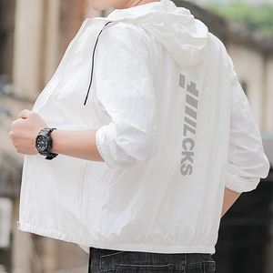 夏季冰丝超薄透气防紫外线户外防晒衣男