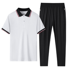 男士POLO衫短袖夏季翻领休闲运动套装