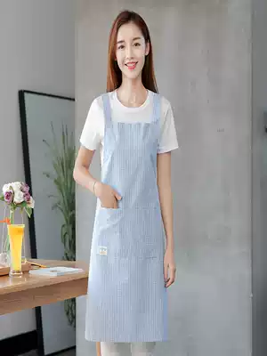 Apron household kitchen women's fashion waterproof and oil-proof cute Japanese overalls thin Korean cooking waist skirt