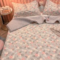 Bed cover summer thin section tatami pure cotton single-person special three-piece set Light luxury wind four seasons 2021 new single piece