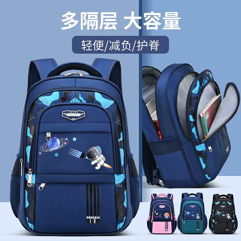 Capacious waterproof backpack for boys, for secondary school
