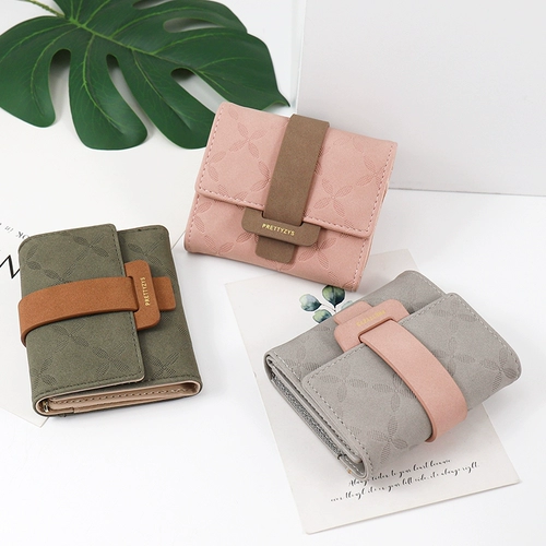 Бумажник, небольшая дизайнерская сумка через плечо, складной маленький универсальный кошелек, в корейском стиле