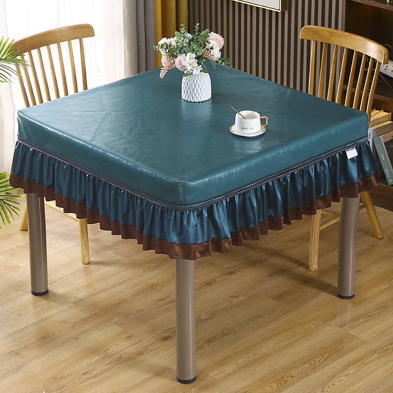Free-washing table cloth waterproof and anti-scalding electric stove baking fire table leather cover square soft leather dining table cloth mahjong machine sleeve-Taobao