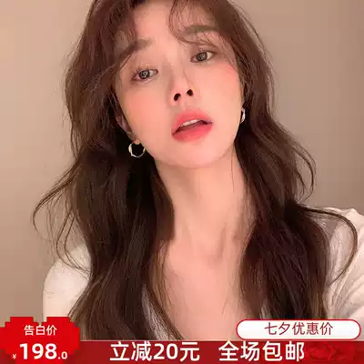 Sterling silver ear ring female ins air quality earrings 2021 new trend 925 hypoallergenic high-end earrings summer