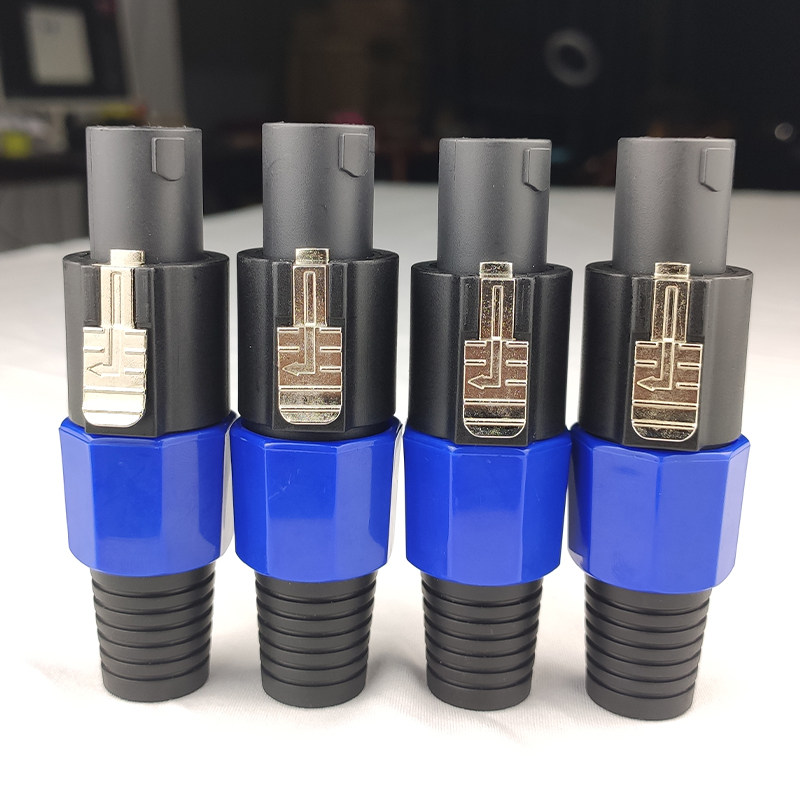 Four-core professional ohm canon head speaker NL4F stage tuning speaker amplifier wiring audio plug free of welding