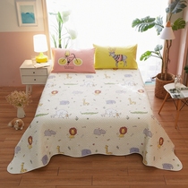 Padded thickened cartoon bed sheet single piece 0 9m bed 1 5m bed cover cotton padded quilted thin pad 1 2 meters 1 8 beds