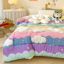 Cute Student Children Cartoon Spring Autumn Winter Quilt Four Sets Universal Quilt Core Warm Thickened Single Double Cotton Quilted Bedding