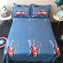 Full cotton bunk bed linen single piece pure cotton single cartoon car double child coarse cloth by single bed cover all-cotton boy