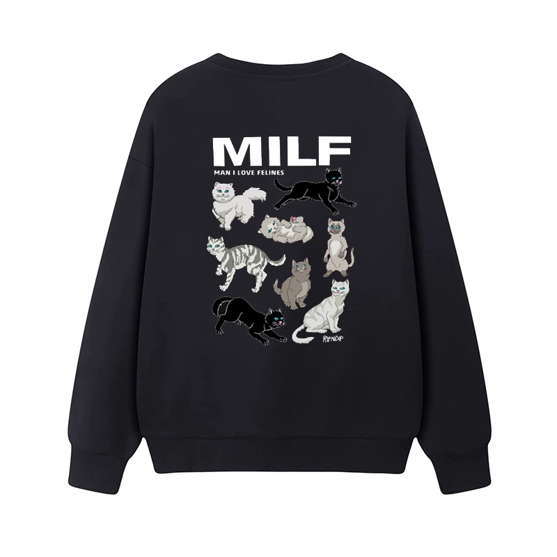 Американский модный бренд RIPNDIP маленькая сука кот средний палец кот мужчина любит кошек мужчина любит кота худи