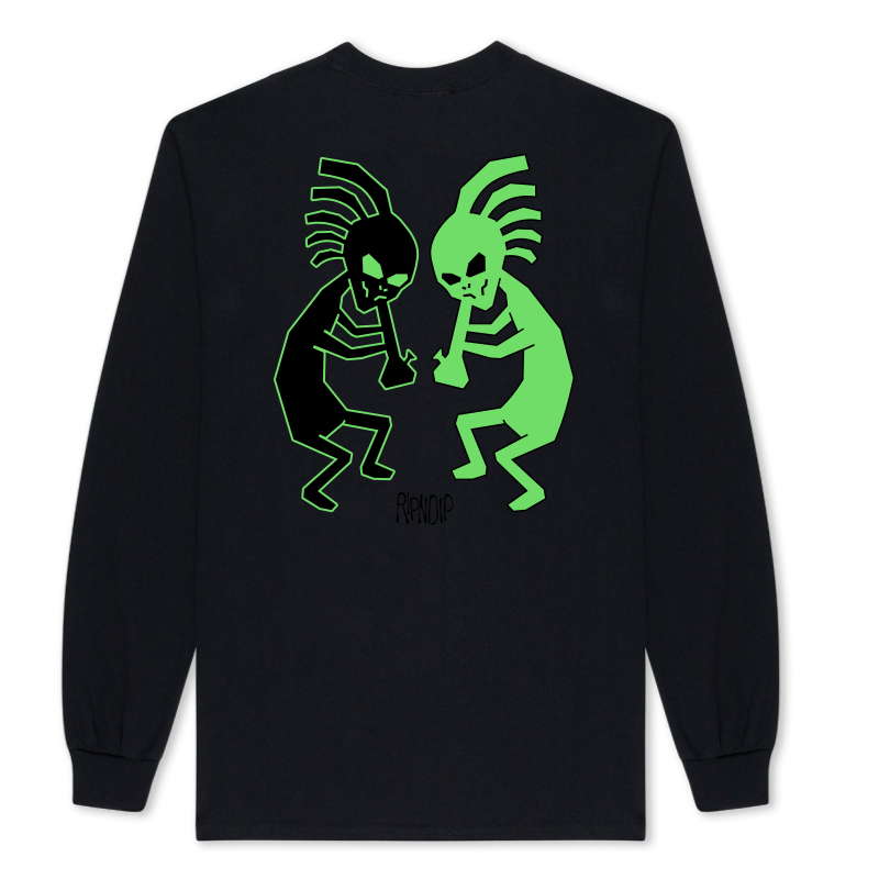 ripndip Хлопковая худи с длинным рукавом футболка с круглым воротом для возлюбленного