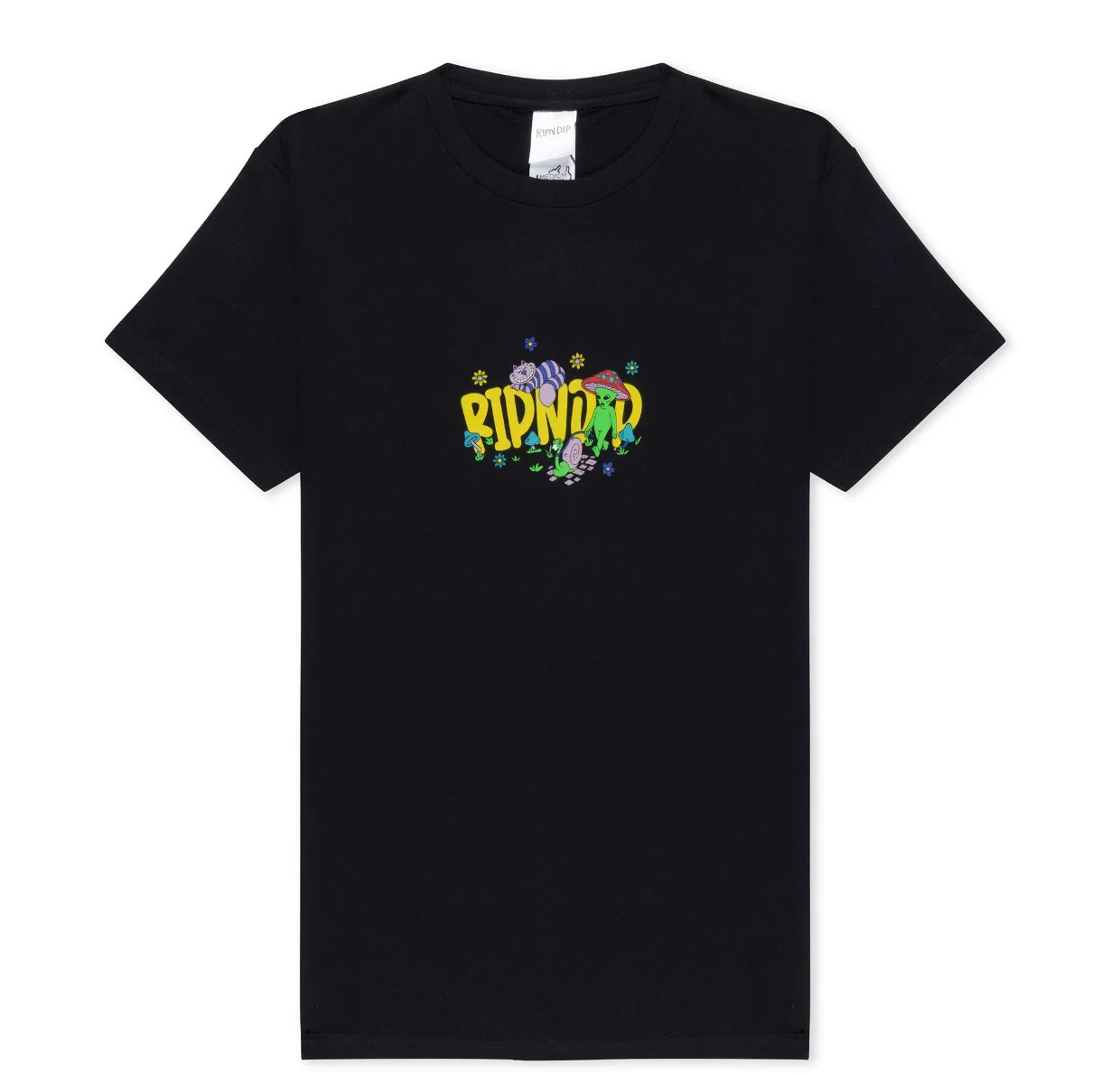 Американский модный бренд RIPNDIP средний палец кот RABBIT HOLE кроличья нора футболка для мужчин и женщин Американский повседневный короткий рукав