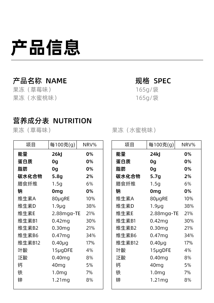 低卡零食果冻代餐8袋