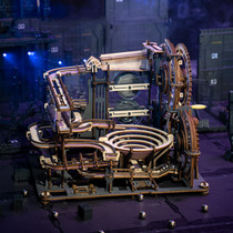 If State Wooden High Difficulty Burning Brain Solid Puzzle Hand Assembled Model Mechanical Night City Children Puzzle-like Toys