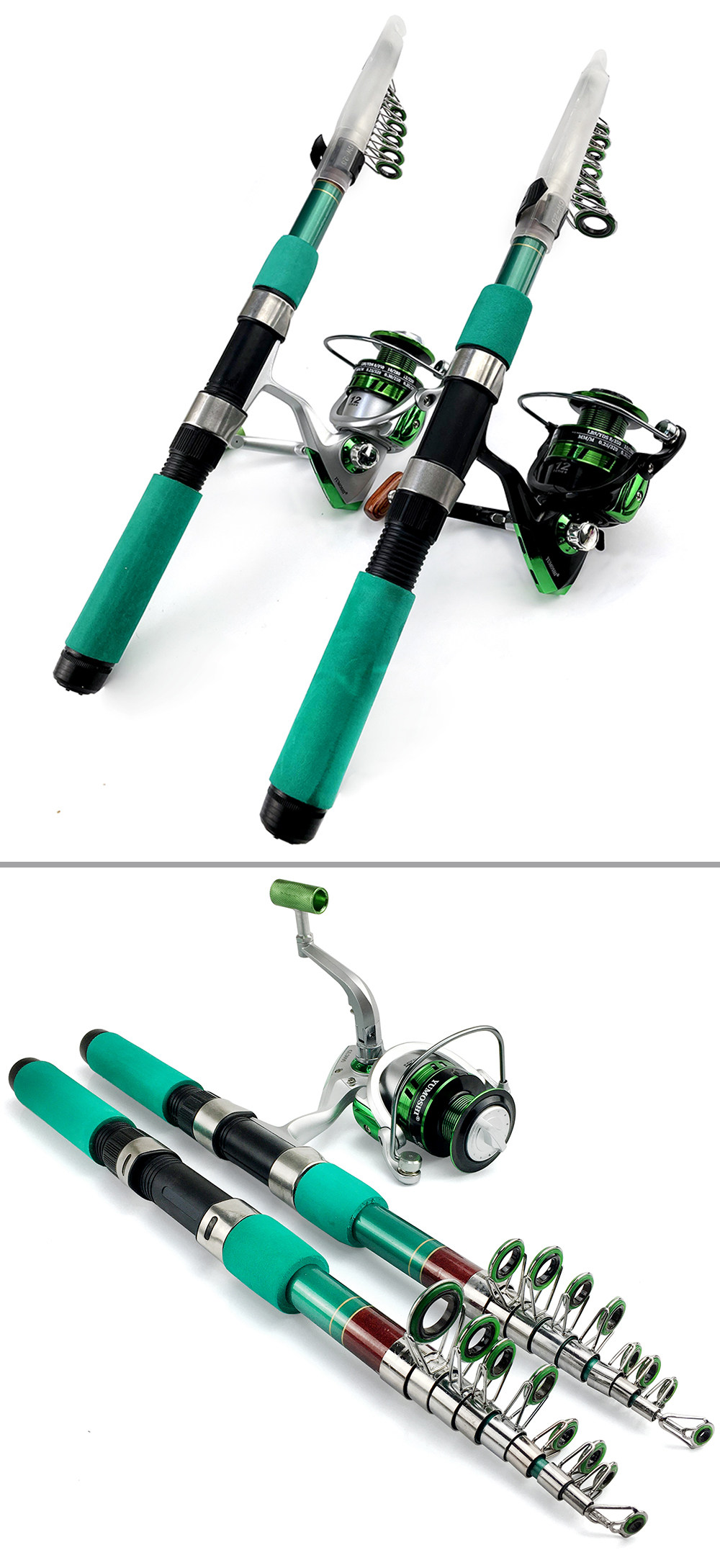Море удочкой spinning rod and reel combo  telescopic fishing rod 1.8 2.1
