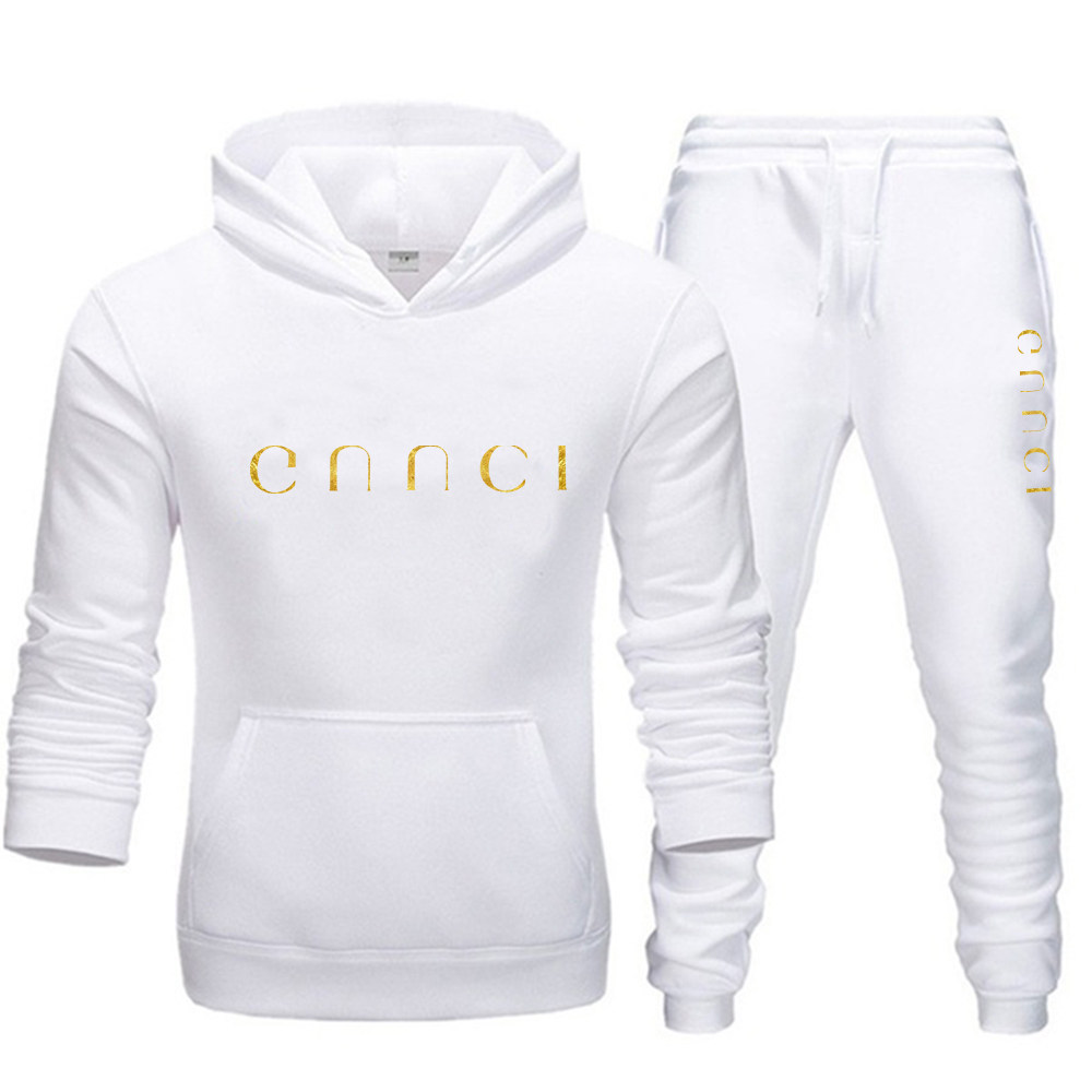 ar设备 fashion print couple hoodie set men ladies hoodie two piece