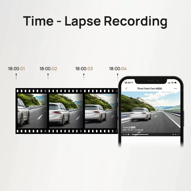 DVR автомобильный 70mai dash CAM M300 1296P 140° обзор, ночное видение WDR