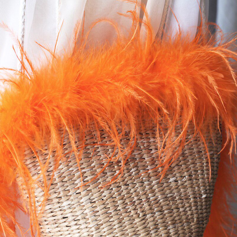 Multilayer Encryption Plus Coarse Ostrich Feather Brushed Bar Hump Brush Bar Dance Suit Dress Fashion Diy Handmade Clothing-Taobao