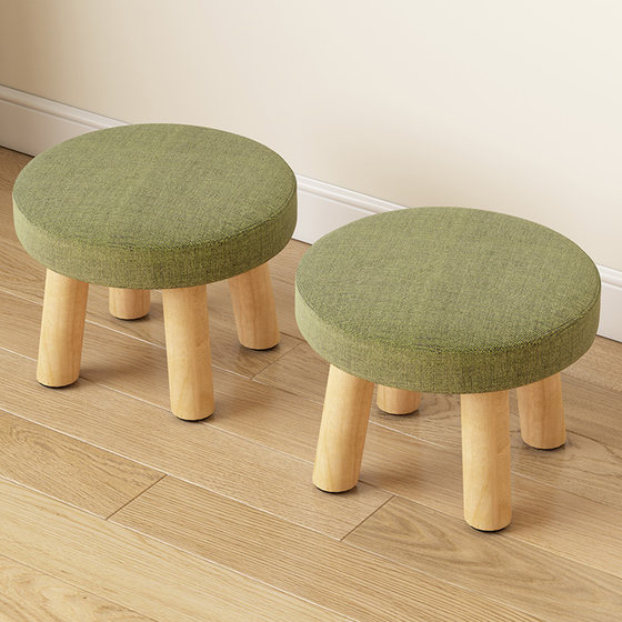 Small stool home low stool creative soft seat sofa stool round Dun stool bench living room entrance shoe changing stool children's sitting stool