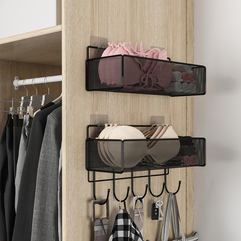 Under the wardrobe, hanging outside facade shelf hanging room bedroom closet to collect artificial dormitory hanging basket without punching hole