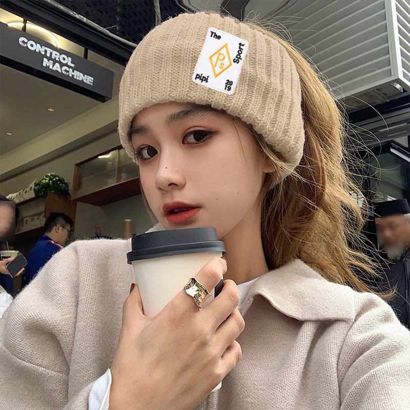 Confinement hat 2022 spring and autumn postpartum windproof maternity headscarf knitted cotton warm fashion Korean hair bandwidth March 4