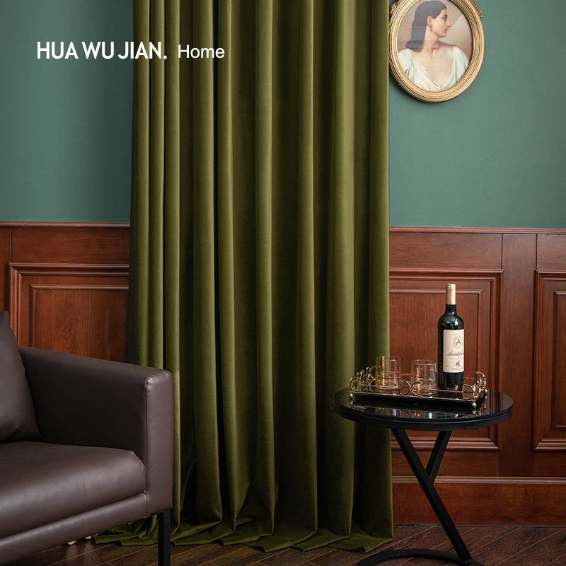 Curtains modern simple velvet cloth light luxury style high-end bay window atmospheric customization full shading bedroom 2021 new