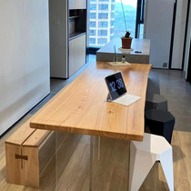 White Wax Wood Solid Wood Bottom Nordic Limited Table Desk Log Desk Naturally Side Tea Table