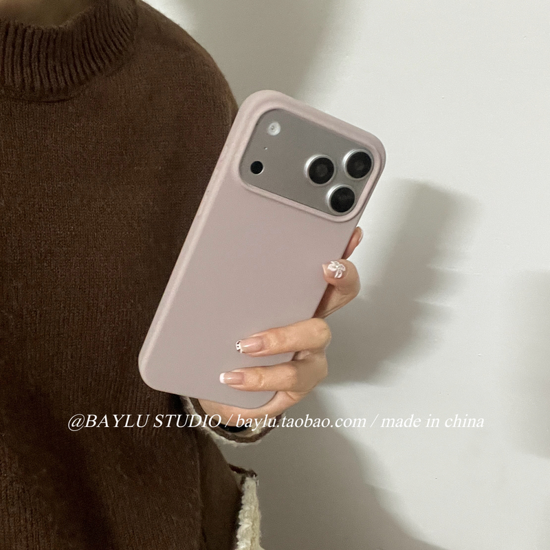 Korean Instagram Influencer Style Retro Solid Color Liquid Silicone Case for Apple 17 Pro Max, New iPhone 16 Pro, 14 Silicone, 15 Pro Max, Simple Soft Case, Couple Protective Cover