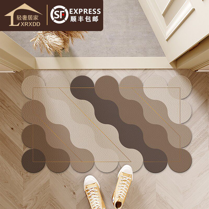 Introduction to door door mat door to cut the shaped leather pad household can be scrubbed without washing door mat carpet