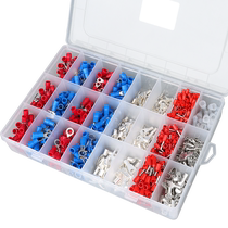 Terminal block set pre-insulated cold-pressed terminal fork-shaped O-type reed tube type crimping cap connector copper nose wire lug