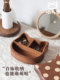 Stuffed autumn x meow stylish cat wooden box cute girl love bento box Japanese style dessert nut storage box