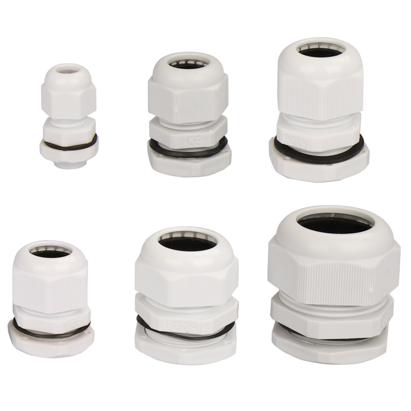 Nylon cable waterproof joint plastic PG waterproof Glan cable fixed head new flame retardant extending head