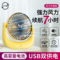 Xinjiang usb small fan Mini mute big wind portable charging carry-on student dormitory office table