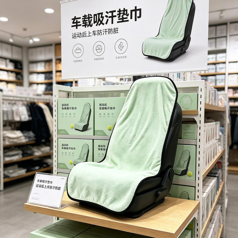 Universal Car Seat Cushion, Waterproof, Non-Slip, Sweat-Absorbent Towel Seat Cover, Sports Car Driving Dirt-Proof Towel Seat Cover