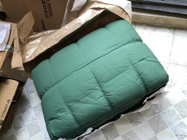 Genuine green cotton quilted by hot melt cotton quilted by sub-single student Dormitory Winter Warm-Taobao