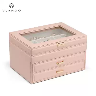 European jewelry jewelry jewelry storage box high-end exquisite small luxury jewelry box large capacity household